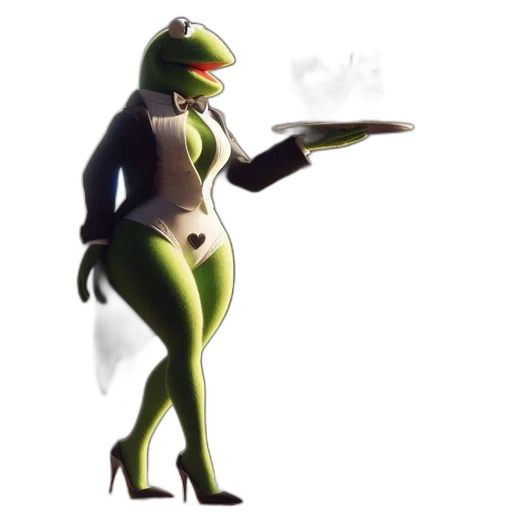 robot, creature, dress, staff transparent PNG cut-out