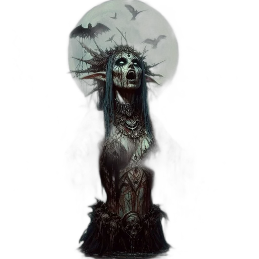 mask, crown, staff, creature transparent PNG cut-out