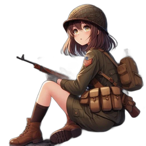 weapon, hat, jacket, staff transparent PNG cut-out