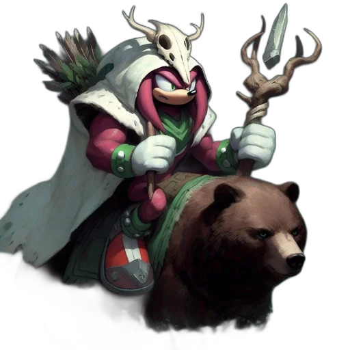 animal, creature, staff, weapon transparent PNG cut-out