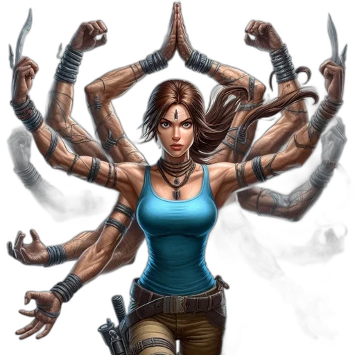 concept art, fantasy art, comic book art, cyberpunk transparent PNG cut-out