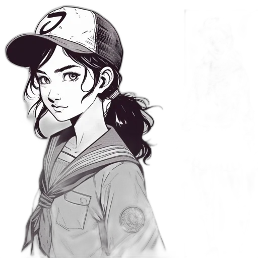 hat, jacket, face, cartoon transparent PNG cut-out