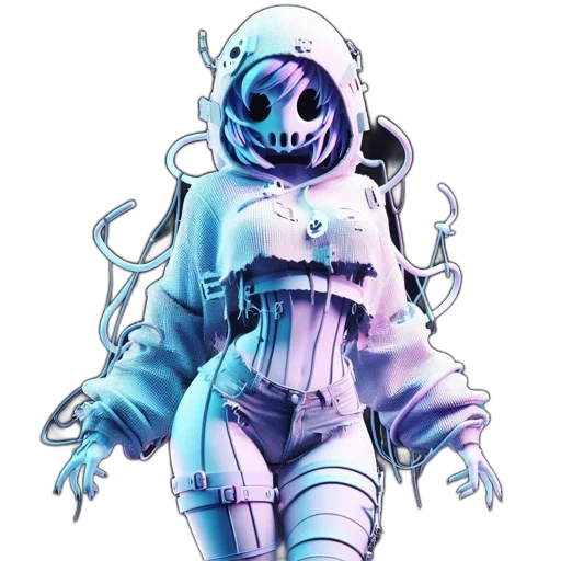 robot, mask, creature, dress transparent PNG cut-out