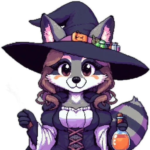 staff, hat, pixel art, fantasy art transparent PNG cut-out