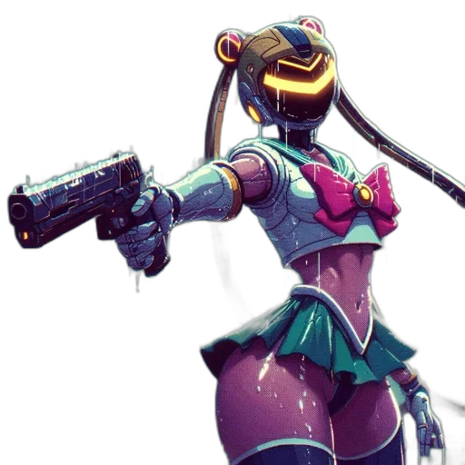 weapon, robot, staff, mask transparent PNG cut-out