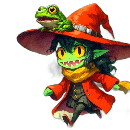 hat, dragon, staff, concept art transparent PNG cut-out