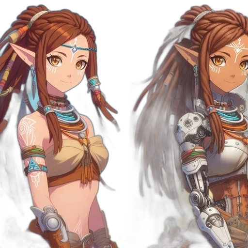 fantasy art, concept art, pixel art, anime transparent PNG cut-out