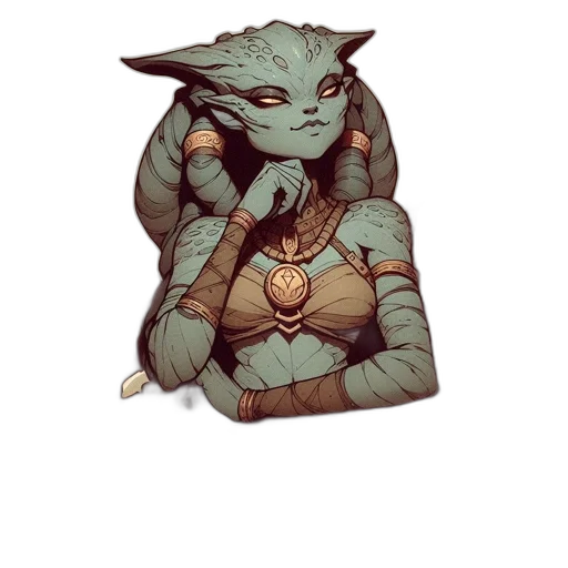 dragon, creature, staff, mask transparent PNG cut-out