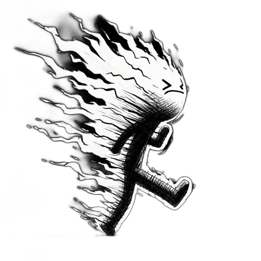 dragon, hair, mask, weapon transparent PNG cut-out