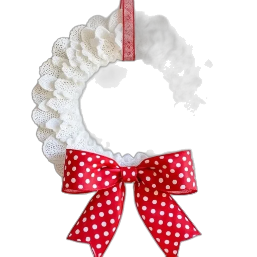 jewelry, white, doily, wreath transparent PNG cut-out