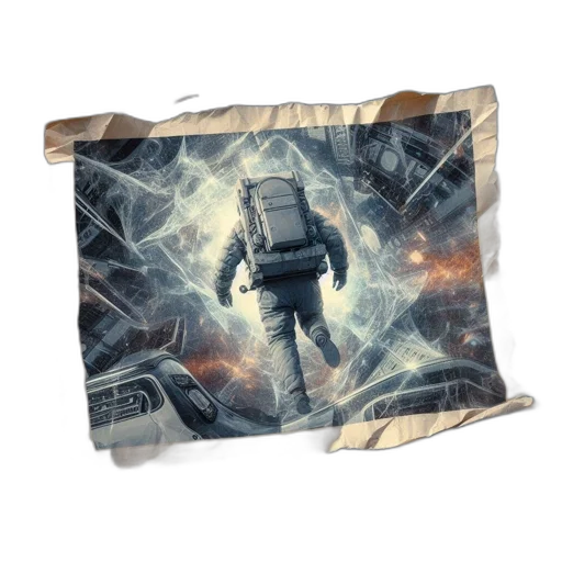 jacket, concept art, fantasy art, outer space transparent PNG cut-out