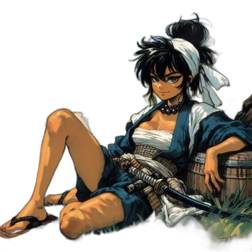 concept art, comic book art, anime, fantasy art transparent PNG cut-out