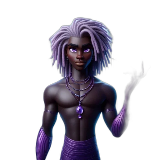 jewelry, staff, hair, creature transparent PNG cut-out