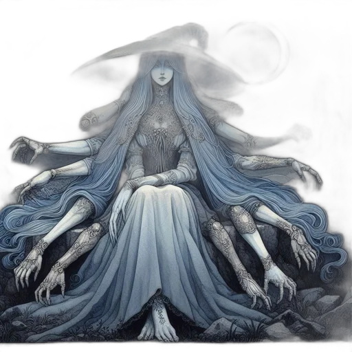 creature, dress, mask, crown transparent PNG cut-out