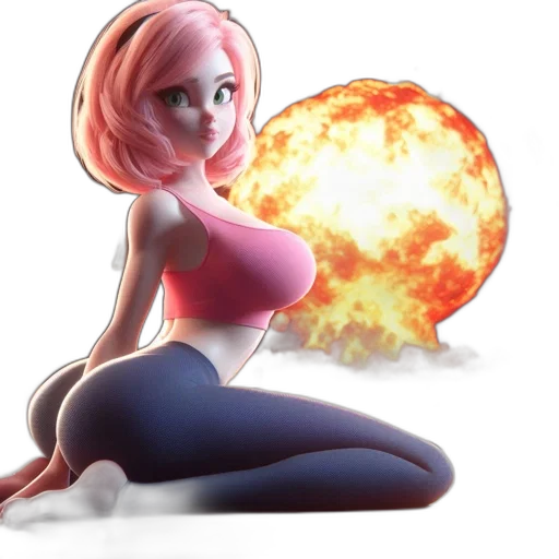 concept art, anime, fantasy art, 3d render transparent PNG cut-out