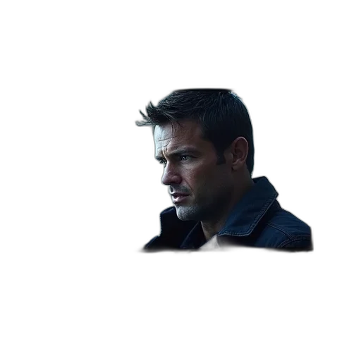 jacket, face, hair, staff transparent PNG cut-out