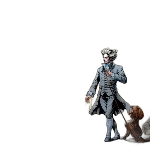 staff, creature, concept art, 3d render transparent PNG cut-out