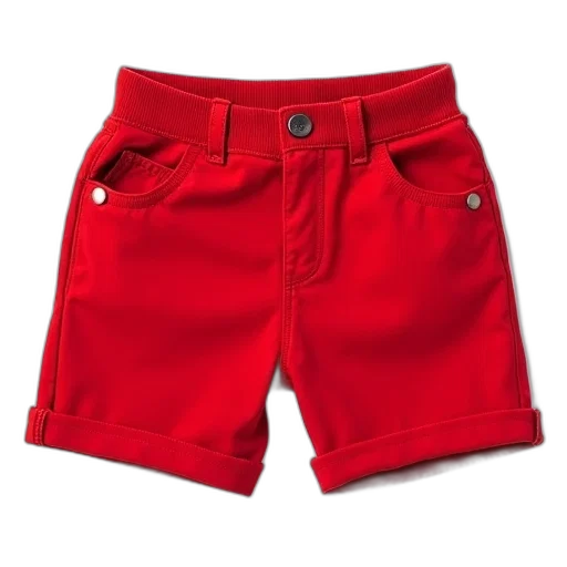 red, pair, children, shorts transparent PNG cut-out