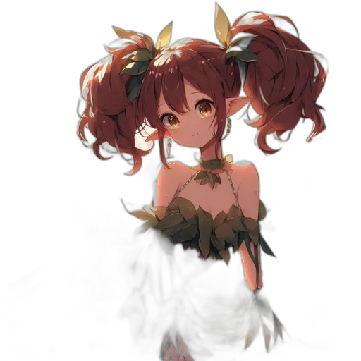 crown, dress, creature, staff transparent PNG cut-out