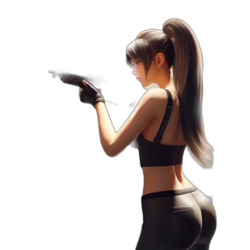 weapon, concept art, anime, cyberpunk transparent PNG cut-out