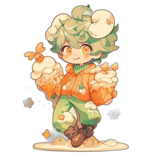 flower, staff, food, pixel art transparent PNG cut-out