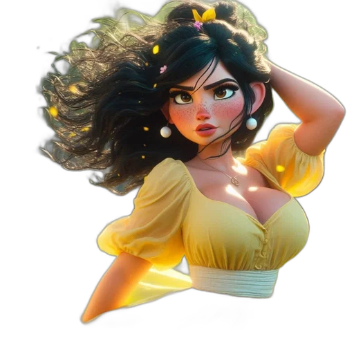 dress, jewelry, fantasy art, 3d render transparent PNG cut-out