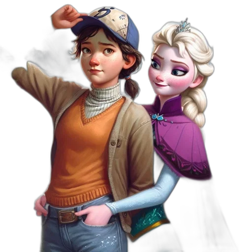 hat, jacket, staff, fantasy art transparent PNG cut-out