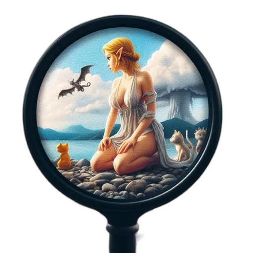 dress, staff, fantasy art, concept art transparent PNG cut-out