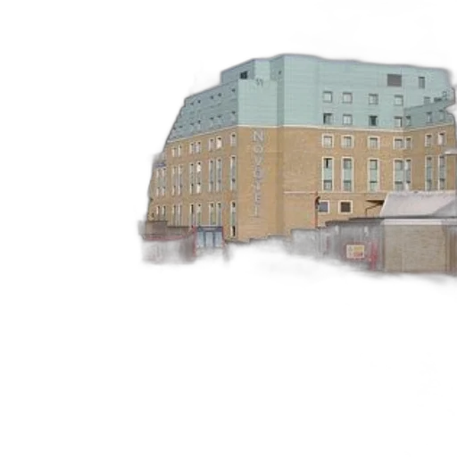 building, umbrella, 3d render, photorealistic transparent PNG cut-out