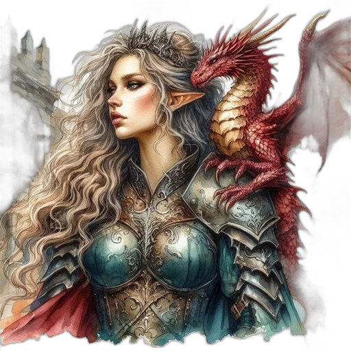 dragon, sword, fantasy art, concept art transparent PNG cut-out