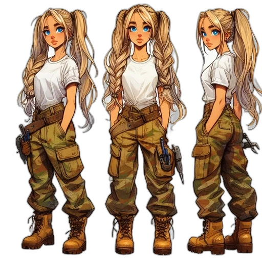 concept art, pixel art, cartoon, anime transparent PNG cut-out