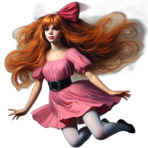 dress, hair, photorealistic, concept art transparent PNG cut-out