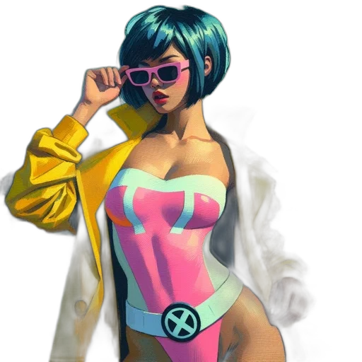 jacket, comic book art, concept art, cyberpunk transparent PNG cut-out