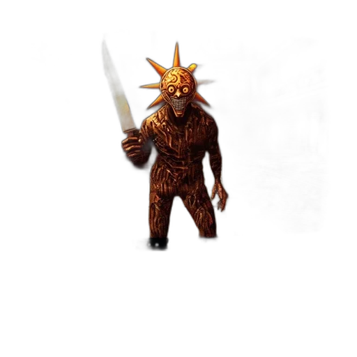 staff, mask, creature, weapon transparent PNG cut-out