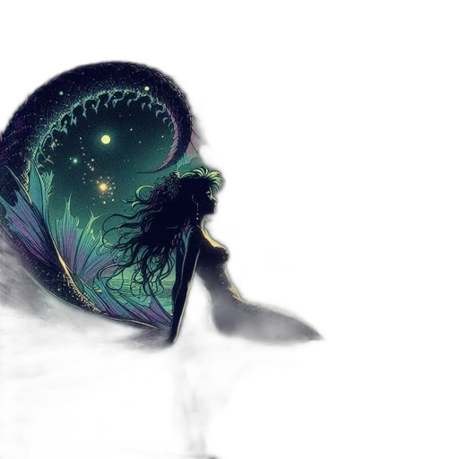 creature, mask, dragon, hair transparent PNG cut-out