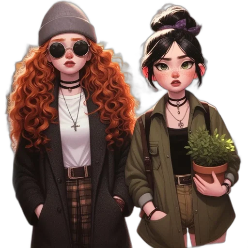 jacket, hat, concept art, fantasy art transparent PNG cut-out