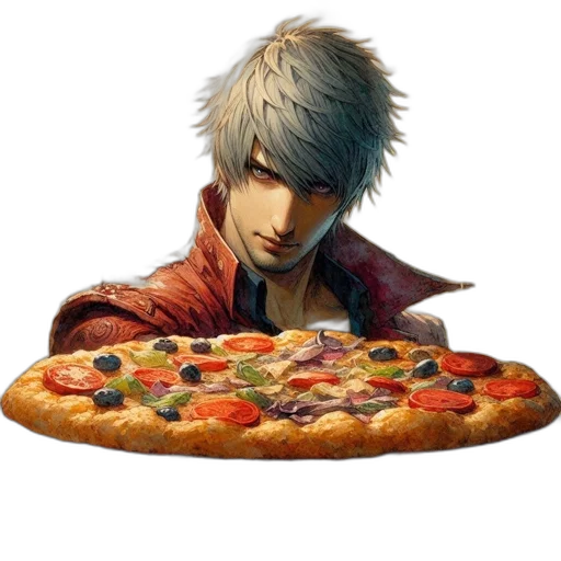 food, concept art, 3d render, pixel art transparent PNG cut-out