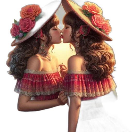dress, hat, concept art, fantasy art transparent PNG cut-out
