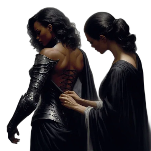 dress, jewelry, concept art, fantasy art transparent PNG cut-out