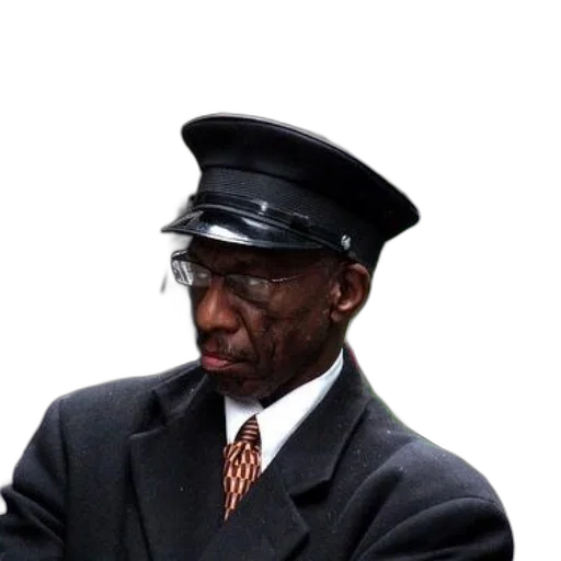 staff, hat, face, jacket transparent PNG cut-out
