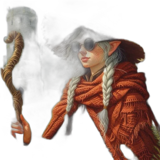 staff, dragon, hat, creature transparent PNG cut-out