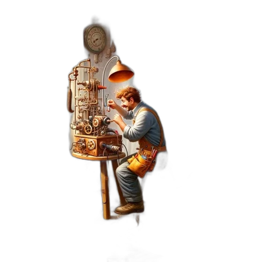 furniture, bottle, staff, robot transparent PNG cut-out