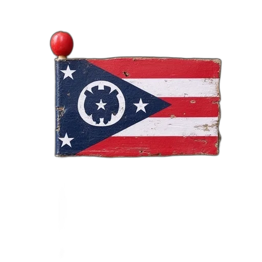 staff, ohio, state, flag transparent PNG cut-out