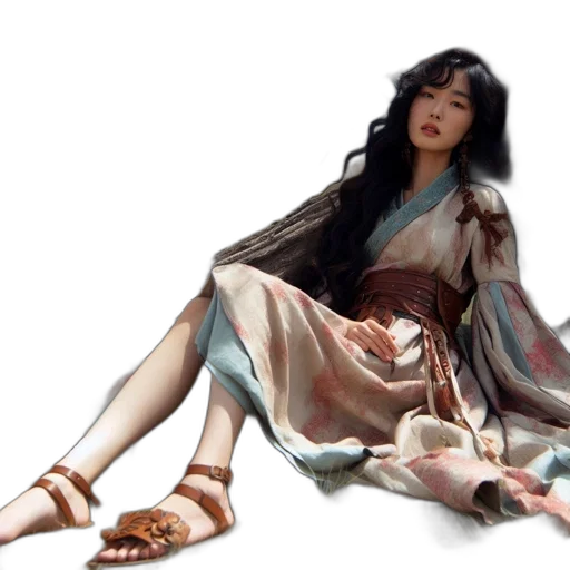 dress, shoes, photorealistic, fantasy art transparent PNG cut-out