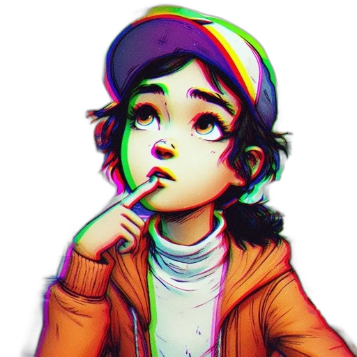 hat, jacket, face, creature transparent PNG cut-out