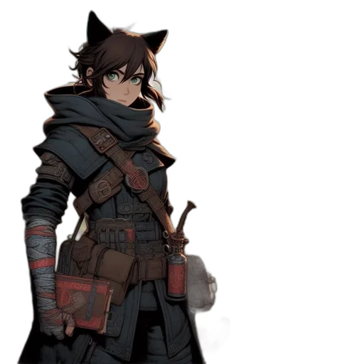 staff, jacket, weapon, concept art transparent PNG cut-out