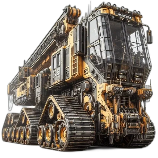robot, concept art, 3d render, fantasy art transparent PNG cut-out