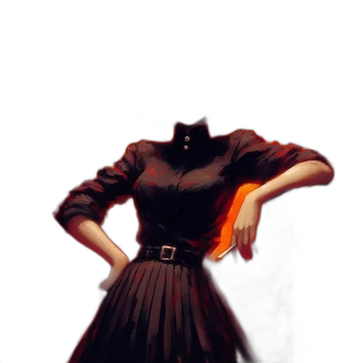 dress, jacket, staff, robot transparent PNG cut-out