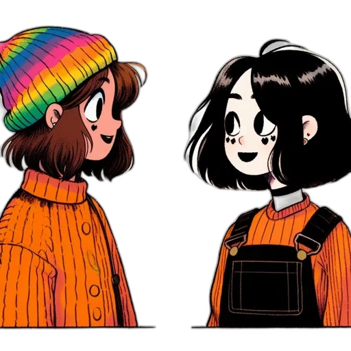hat, jacket, hair, concept art transparent PNG cut-out