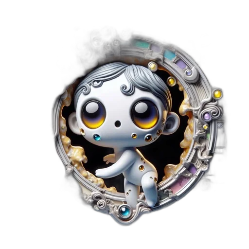 robot, staff, concept art, fantasy art transparent PNG cut-out